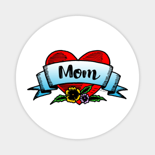 Mom Heart Tattoo Art Magnet